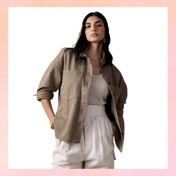 Banana Republic Jackets & Blazers - Banana Republic Oversized Twill Shirt– Size Large
